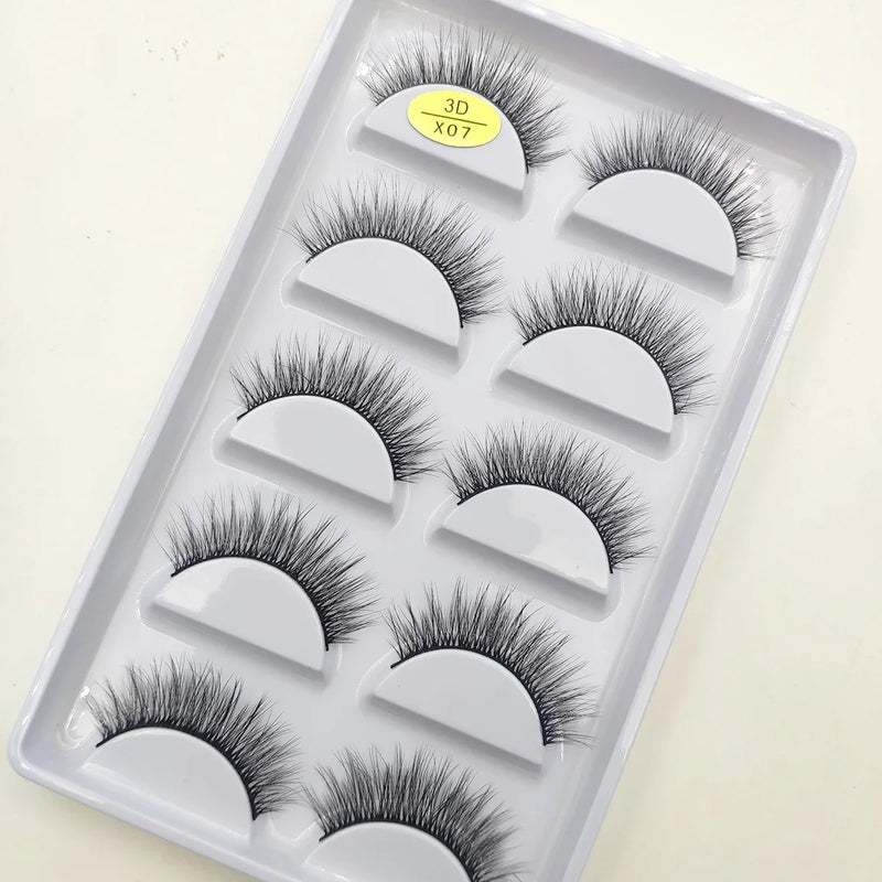 38 Style 5 Pairs Eyelash Natural 3D Mink False Eyelashes Makeup Fake Eye Lashes Faux Cils Make Up Beauty Tools Wholesale