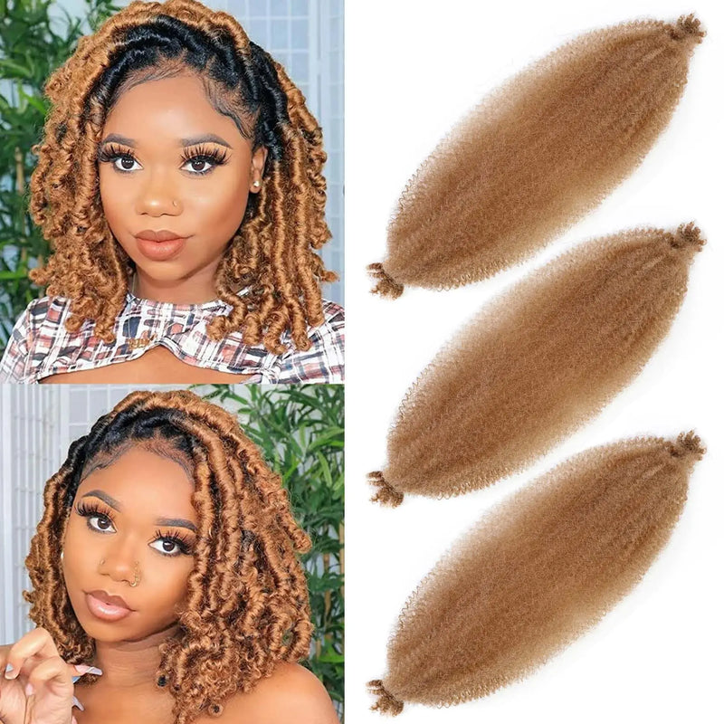 Afro Twist Hair Springy Afro Twist Hair Pre Fluffed Spring Twist Hair Pre Stretched Wrapping Hair for Soft Locs Hair Extensions